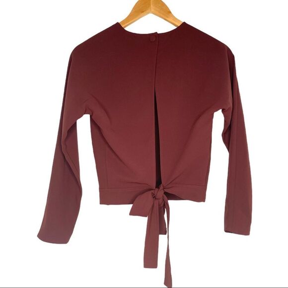 Wilfred Laon Long Sleeve Open Back Blouse in Truffle XS - Picture 6 of 9